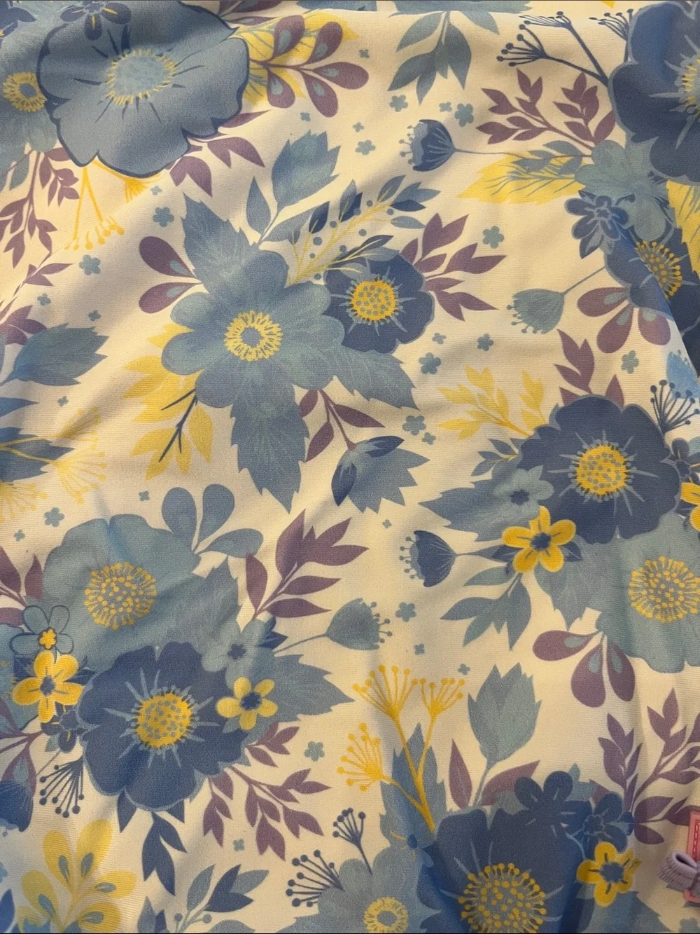 Floral Long Sleeve Baby Swimsuit - Blue, Yellow, Lavender